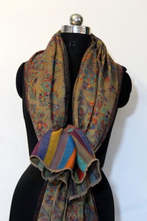Cashmere Kani Mehfil Zari Shawl