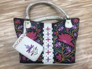 Chain-Stitch Kashmiri Hand Bag