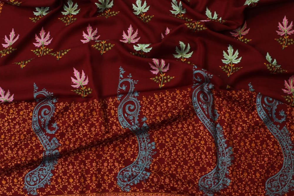 Cashmere Sozni Work Shawls