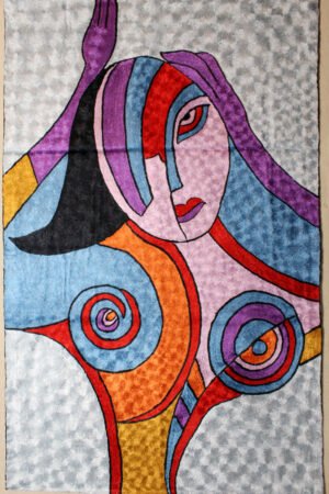 Handmade Abstract Crewel Art