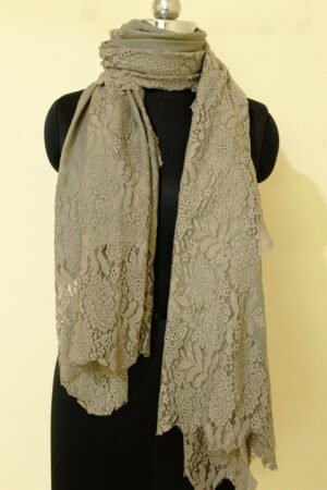 Imperial Taupe Cashmere Lace Stole