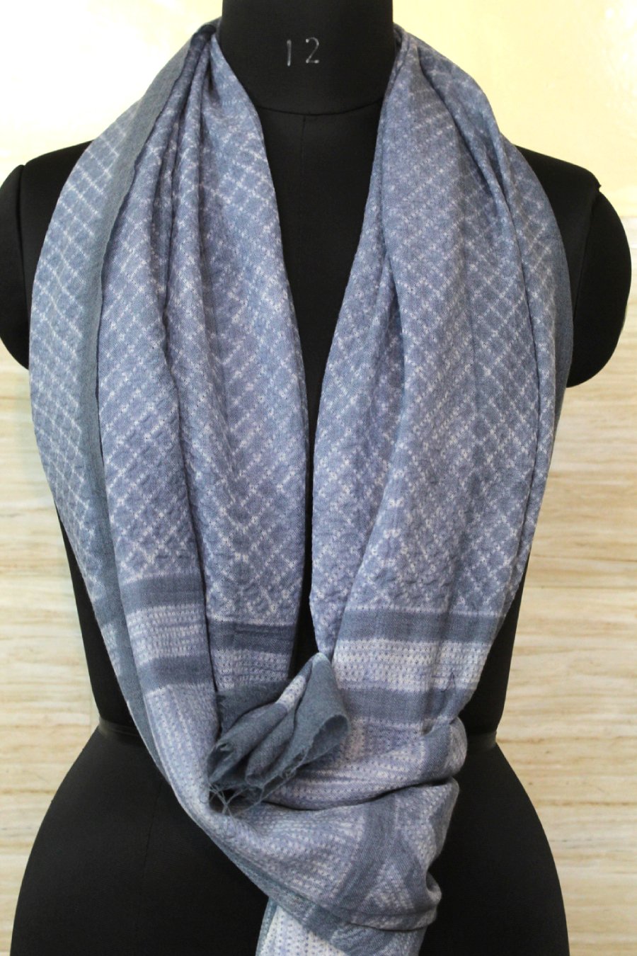 Premium Cashmere Indigo Wrap