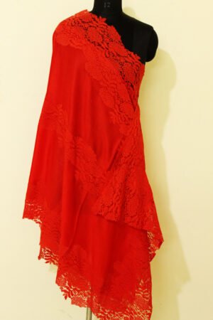 Ruby Lace Pashmina Scarf
