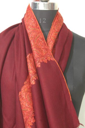 Sozni Embroidered Pure Pashmina Scarf